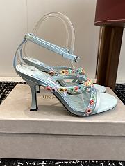 Jimmy Choo Blanche 90 Satin Sandal Daisy Heel - 5