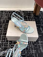 Jimmy Choo Blanche 90 Satin Sandal Daisy Heel - 3
