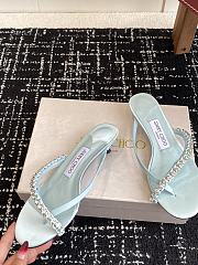 Jimmy Choo Dila 35 Light Verde Leather Mule Sandal  - 2