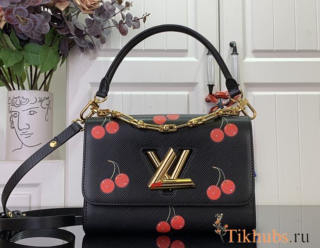 Louis Vuitton LV x TM Twist MM Black Cherry 23x16x8cm - 1