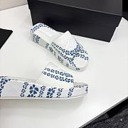 Louis Vuitton LV White Blue Slides - 5