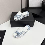 Louis Vuitton LV White Blue Slides - 4