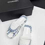 Louis Vuitton LV White Blue Slides - 3