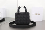 Dior Lady Black Ultra-Matte Bag So Black Size 20 x 16.5 x 8 cm - 4
