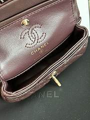 Chanel Flap Bag Mini with Hook Lambskin Gold Brown 12.5x8x5cm - 3