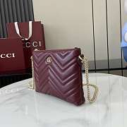 Gucci GG Marmont Pochette With Chain Red 21x15x3.5cm - 4