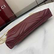 Gucci GG Marmont Pochette With Chain Red 21x15x3.5cm - 3