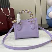 Gucci Diana Small Tote Bag Purple 20x16x10cm - 2