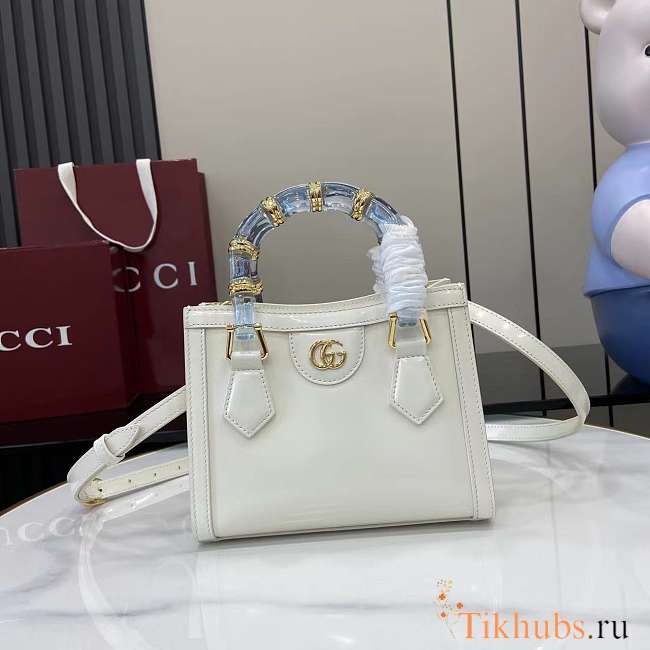 Gucci Diana Small Tote Bag Purple White 20x16x10cm  - 1