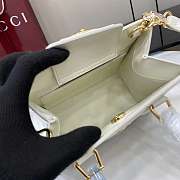 Gucci Diana Small Tote Bag Purple White 20x16x10cm  - 6