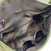 Gucci Nylon Leather Hobo Shoulder Bag Green 36x36x10cm - 2
