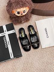 Chanel Black Patent Flat  - 1