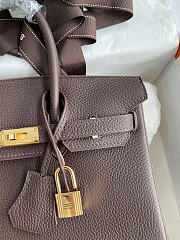 Hermes Birkin 25 Bag Brown Gold Togo 25cm - 3