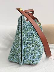 Valentino Tote Bag Raffia Blue 35x25x17cm - 3