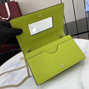 Gucci GG Marmont Wallet On Chain Beige Green 20x12.5x4cm - 2