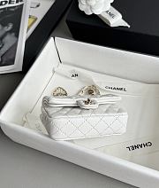 Chanel Flap Bag Mini with Hook Lambskin Gold White 12.5x8x5cm - 3