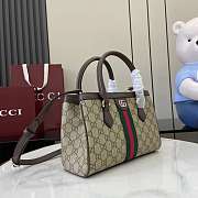 Gucci Ophidia Small Tote Bag Beige Brown 25.5x18x10.5cm - 4