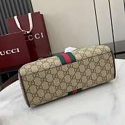 Gucci Ophidia Small Tote Bag Beige Brown 25.5x18x10.5cm - 3