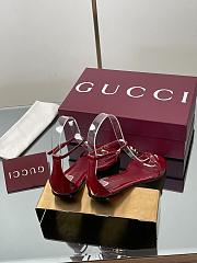 Gucci Women's Thong Sandal with Bamboo Burgundy - 2