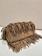 Prada Galleria Medium Suede Bag with Fringe 30x14x10.5cm - 6