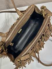 Prada Galleria Medium Suede Bag with Fringe 30x14x10.5cm - 3