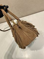 Prada Galleria Medium Suede Bag with Fringe 30x14x10.5cm - 4
