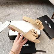 Chanel Camelia Nude Flip-Flops Beige Flesh - 2