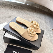 Chanel Camelia Nude Flip-Flops Beige Flesh - 3