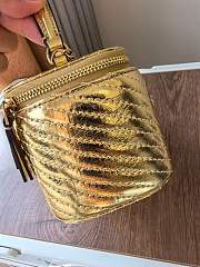Tory Burch Gold Kira Diamond Vanity Case 17x9.5x8.5cm - 3