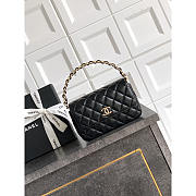 Chanel Flap Bag Lambskin Black 18.5x10.5x8cm - 1