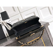 Chanel Flap Bag Lambskin Black 18.5x10.5x8cm - 5