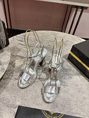Christian Louboutin Silver Sandal Heel 8.5cm - 3