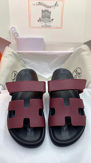 Hermes Chypre Red Wine Sandal - 5