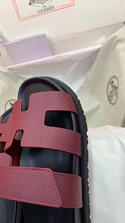 Hermes Chypre Red Wine Sandal - 4