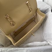 Chanel Flap Bag Beige Lambskin 21x13.5x6.5cm - 3