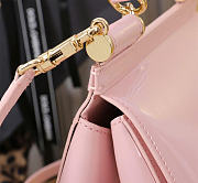 Dolce & Gabbana Pink Medium Sicily Handbag Patent 20cm - 5