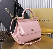 Dolce & Gabbana Pink Medium Sicily Handbag Patent 20cm - 2