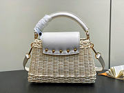 Louis Vuitton LV Mini Capucines Raffia White 21x8x14cm - 5