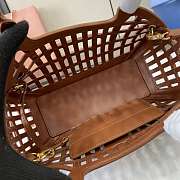 Miu Miu Leather Basket Brown 24x12.5x9cm - 5