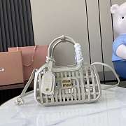 Miu Miu Leather Basket White 24x12.5x9cm - 1