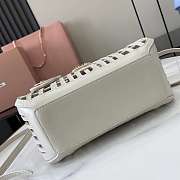 Miu Miu Leather Basket White 24x12.5x9cm - 3