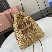 Miu Miu Raffia Clutch Beige 20x23cm - 6