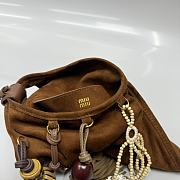 Miu Miu Suede bag With Trick Brown 37x24cm - 4