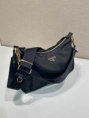 Prada Explore Large Re-Nylon Leather Bag Black 32x22x11.5cm - 2