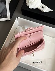 Chanel Flap Bag Mini with Hook Lambskin Gold Pink 12.5x8x5cm - 4