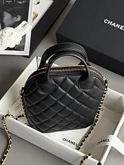 Chanel Clutch With Chain Black Leather Suede 18x17x6cm - 6