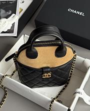 Chanel Clutch With Chain Black Leather Suede 18x17x6cm - 5