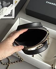 Chanel Clutch With Chain Black Leather Suede 18x17x6cm - 4
