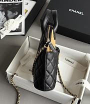 Chanel Clutch With Chain Black Leather Suede 18x17x6cm - 3