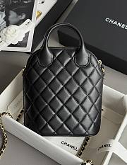 Chanel Clutch With Chain Black Leather Suede 18x17x6cm - 2